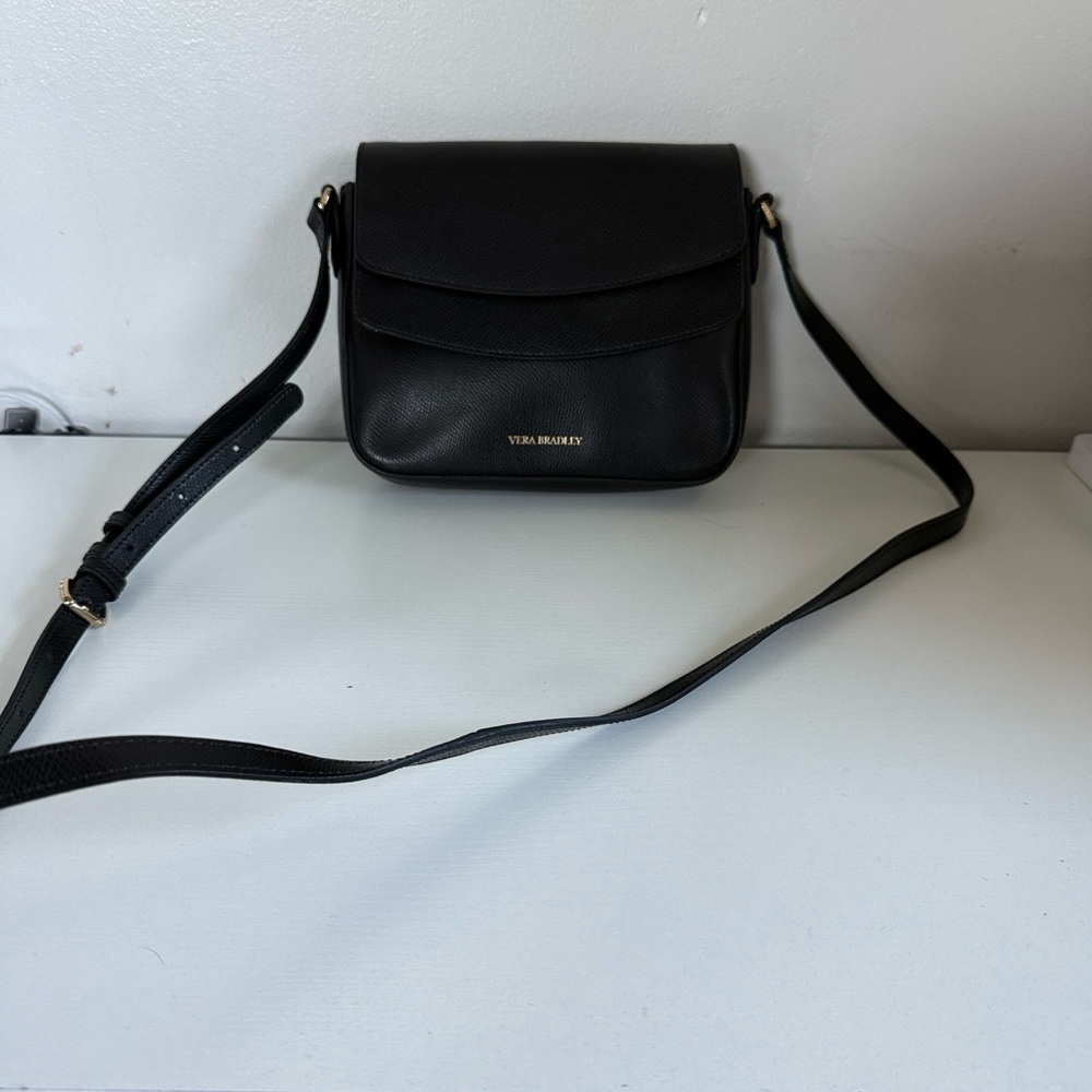 Vera Bradley Twice as Nice black Leather Crossbody